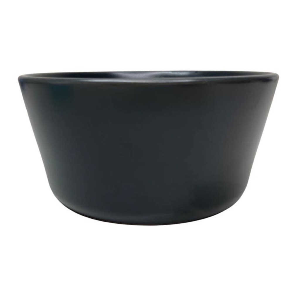 Stone + Lain Gray Matte Modern Ledge Stoneware Cereal Bowl 6" Across 3" high